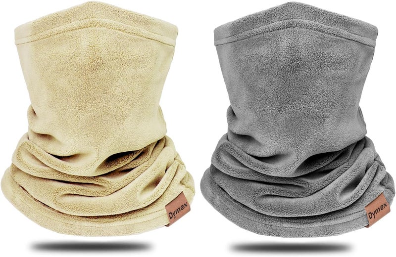 Dymex 2 PCS Kids Neck Warmer Gaiter Winter Fleece Neck Cover Balaclava Windproof Face Cover Mask for Ski Motorcycle - Image 1