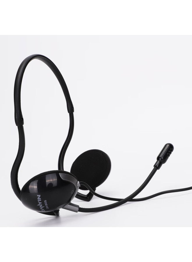 DANYIN Dianyin Dh905 Wired Headset Over-ear Computer Headphones Business Office Call Center Customer Service Microphone Recording Learning Desktop Gaming Headphones Dual Plug - Image 2