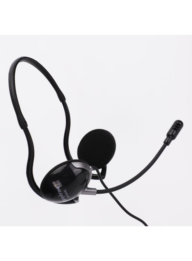 DANYIN Dianyin Dh905 Wired Headset Over-ear Computer Headphones Business Office Call Center Customer Service Microphone Recording Learning Desktop Gaming Headphones Dual Plug - Image 4