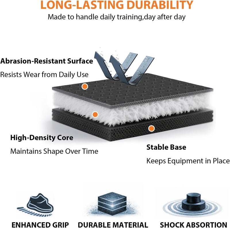THAILE Treadmill Mat 79" x 39", 6mm Thick Mat for Under Treadmill, Walking Pad & Exercise Bike, Heavy Duty Non-Slip Stripe Design, Waterproof Floor Protector for Hardwood Floors - Image 3