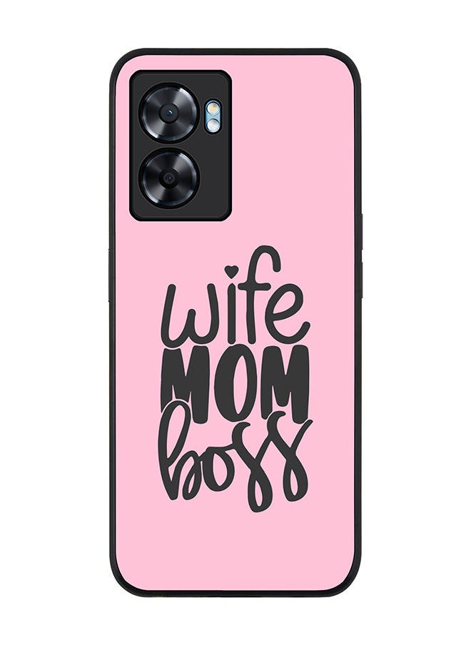 Stylizedd Rugged Black edge case for Oppo A57 Slim fit Soft Case Flexible Rubber Edges Anti Drop TPU Gel Thin Cover - Wife Mom Boss  - Image 1
