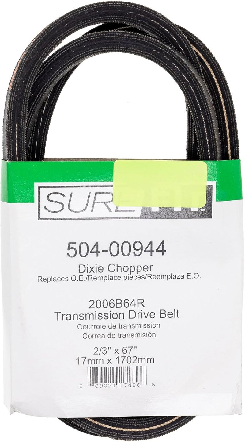 Surefit SureFit Engine Drive Transmission Belt Replacement for Dixie Chopper 2006B64R Silver Eagle Lawn Mowers  - Image 1