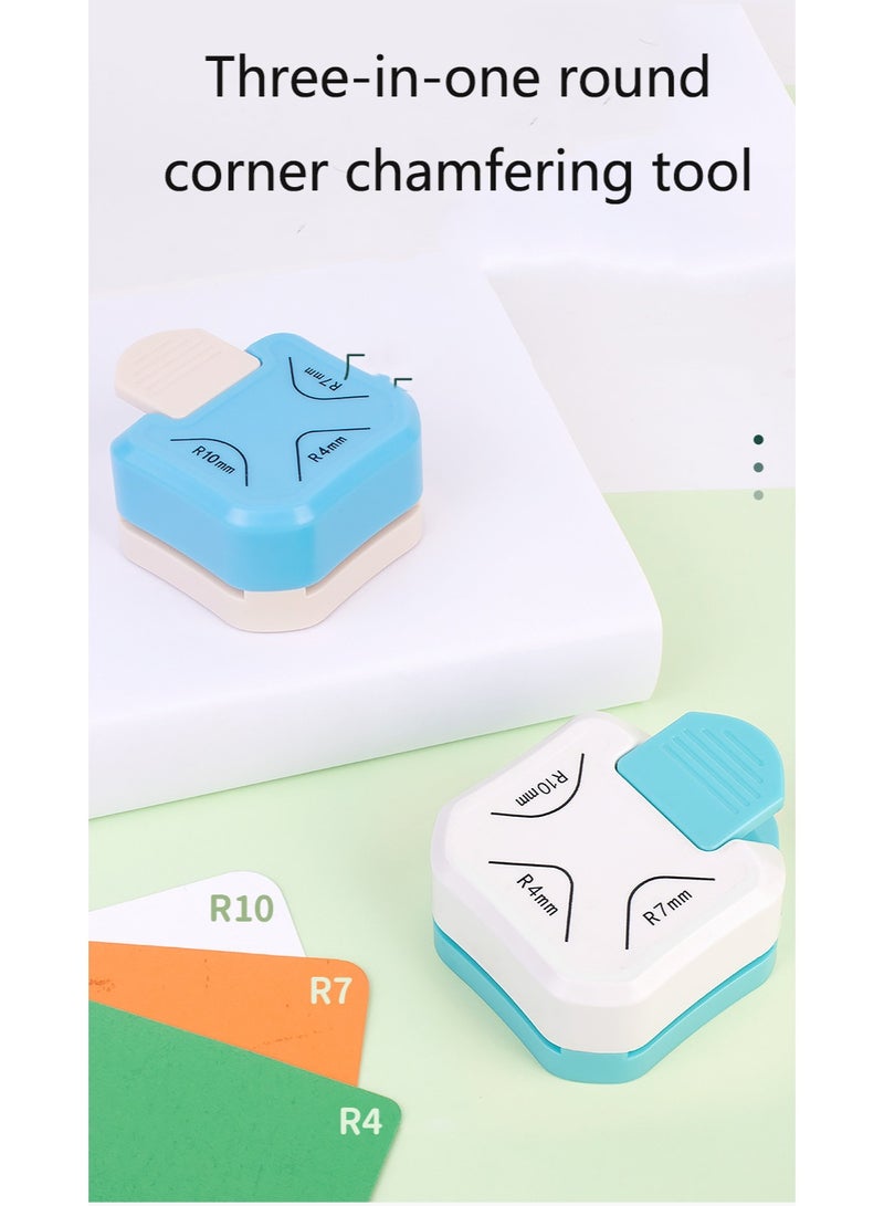 أداة قص الزوايا الصغيرة 3 في 1، أداة قص الزوايا الدائرية المتينة R4/R7/R10 مم، أداة قص الورق بنفسك، أداة قص البطاقات، أداة قص سكرابوكينغ - Image 5