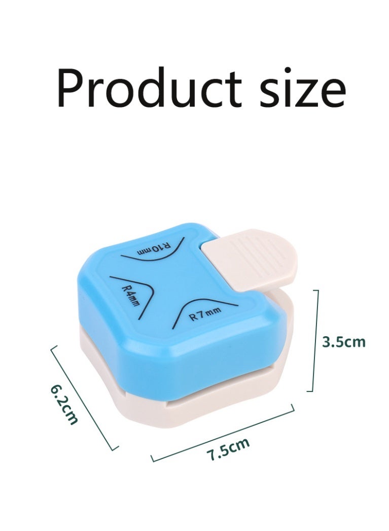 أداة قص الزوايا الصغيرة 3 في 1، أداة قص الزوايا الدائرية المتينة R4/R7/R10 مم، أداة قص الورق بنفسك، أداة قص البطاقات، أداة قص سكرابوكينغ - Image 2