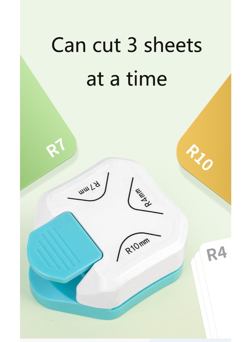 أداة قص الزوايا الصغيرة 3 في 1، أداة قص الزوايا الدائرية المتينة R4/R7/R10 مم، أداة قص الورق بنفسك، أداة قص البطاقات، أداة قص سكرابوكينغ - Image 3