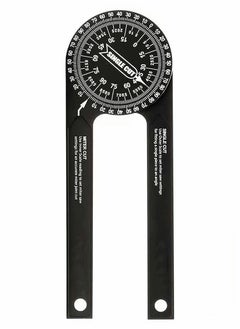 Y&D Miter Saw Protractor|7-Inch Aluminum Protractor Angle Finder Featuring Precision Laser-Inside & Outside for Carpenters, Plumbers and All Building Trades (Black)  - Image 1