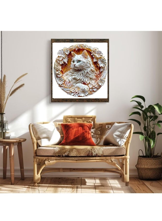 HALAMODO 3D Cute Cat Wooden Puzzles , A5 Size Wooden Puzzles 60 Pieces, Unique Animal Shaped Wood Challenging Jigsaw Puzzles Gifts for Adults - Image 5