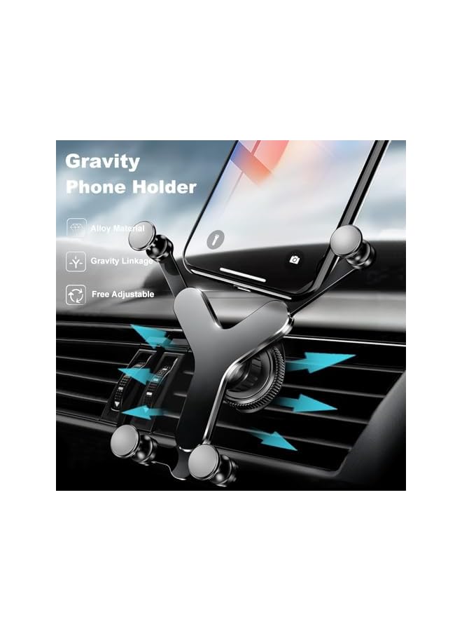 Green Tiger Car Phone Holder with Rotatable Swing Arm, Hands-Free Car Vent Phone Mount with Newest Metal Air Vent Clip Fit for All iPhone Android Smartphones - Image 3