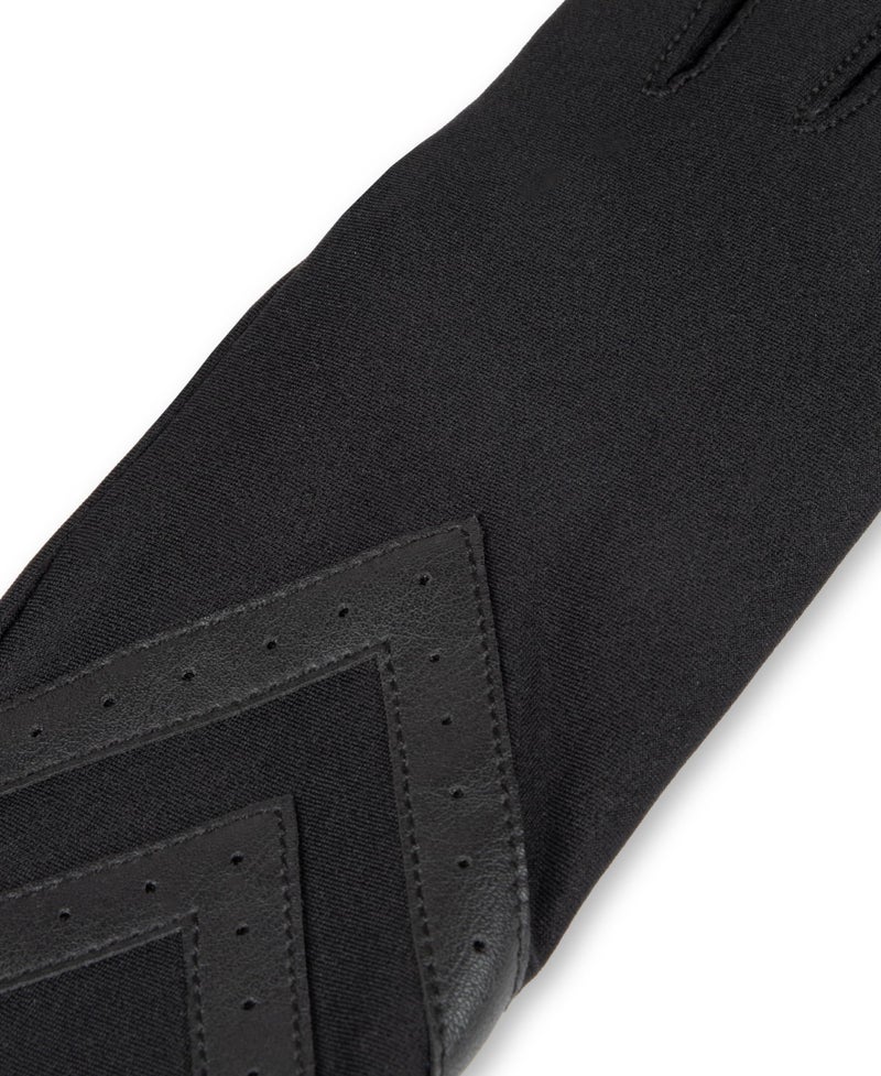 isotoner Womens Spandex Recycled Touchscreen Cold Weather Gloves with Warm Fleece Lining and Chevron Details - Image 3