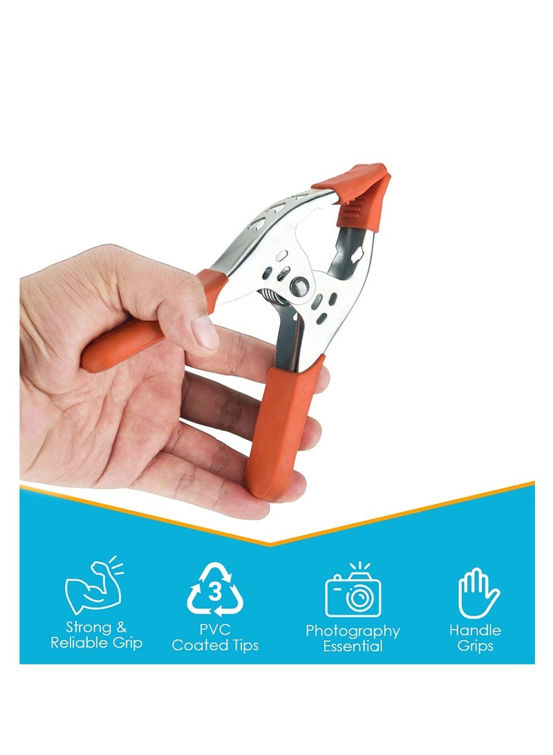 8 Pack Spring Clamp, 6 inch Spring Clamp Large Super Heavy Duty Spring Metal, for Strong Hardware Claps for Woodworking, Wood, Pony, Photography, Furniture - Image 3