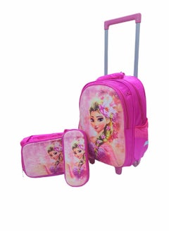 Disney Back To School School Backpack With Wheels, 3 In 1, Disney Character DesignFor Girls  - Image 1
