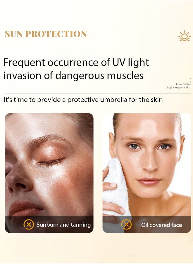 30 Pcs of Sunscreen Essence Sunscreen Moisturizing Refreshing Non-Greasy Whitening Isolation Sunscreen