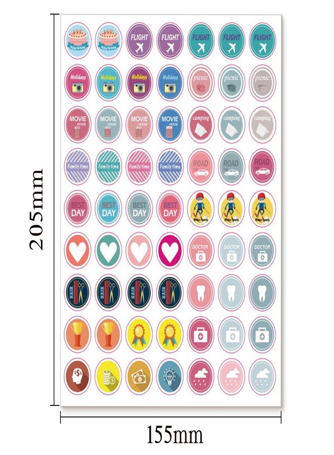 Planner Reward Theme Stickers, Waterproof Creative Memo Markers, Self-Adhesive Decals for Journaling & Scrapbooking - Image 3