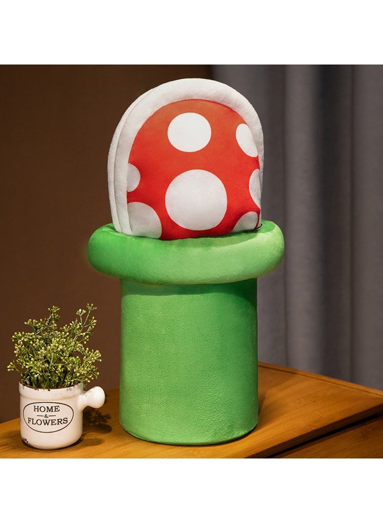 general Winter Cute Piranha Plant House Slippers Funny Super Piranha Flower Mushroom Slippers Home Loafer Gift for Women Men Green One Size Wide - Image 3