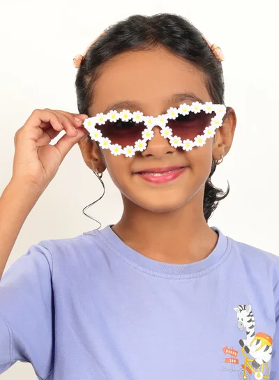 ووجلز Stylish White Polarized Cateye Kids Sunglasses