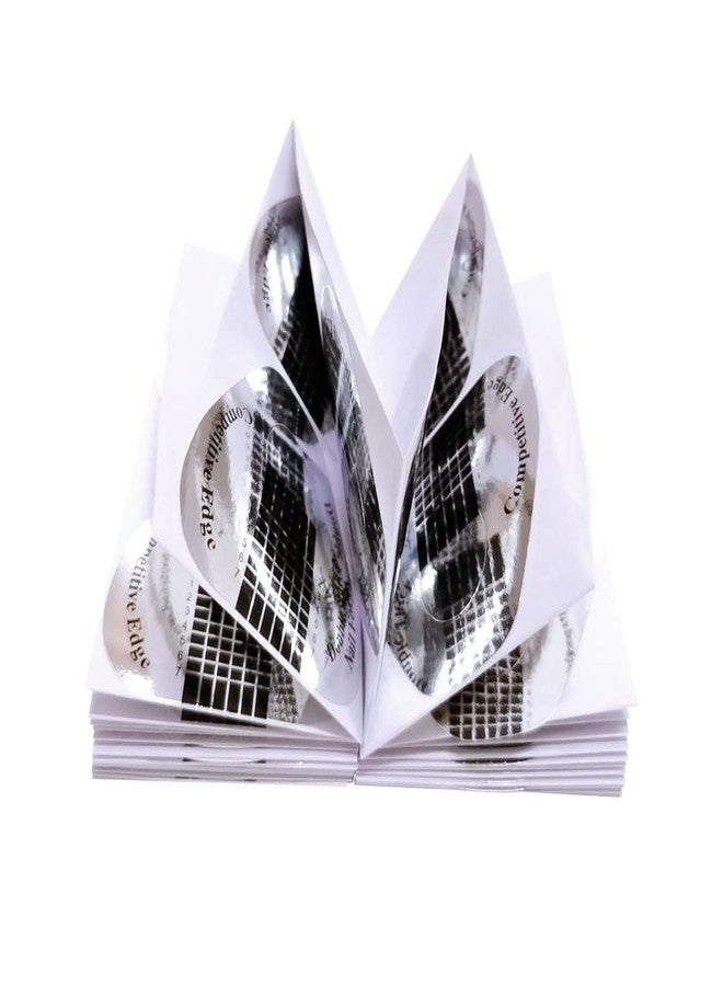 VNC Silver Horseshoe Nail Extension Tips - Acrylic Nail Forms for Gel & Acrylic, UV Guide Stickers - 200pcs - Image 3