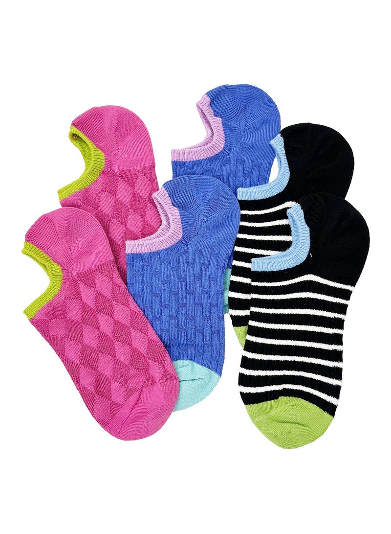 Ladies' socks, 3 pairs in princess style, made of soft cotton material - Image 1