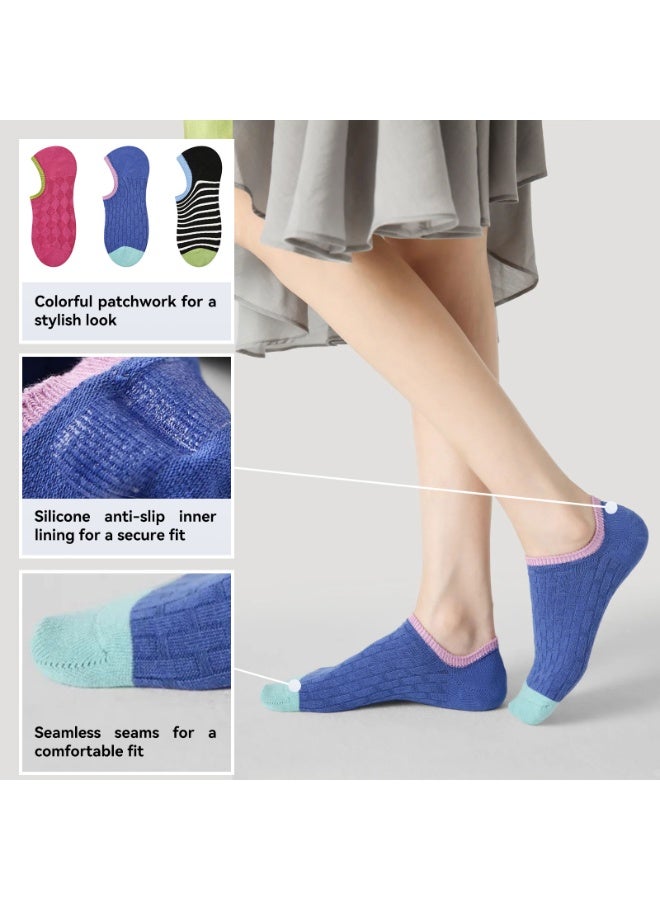 Ladies' socks, 3 pairs in princess style, made of soft cotton material - Image 4