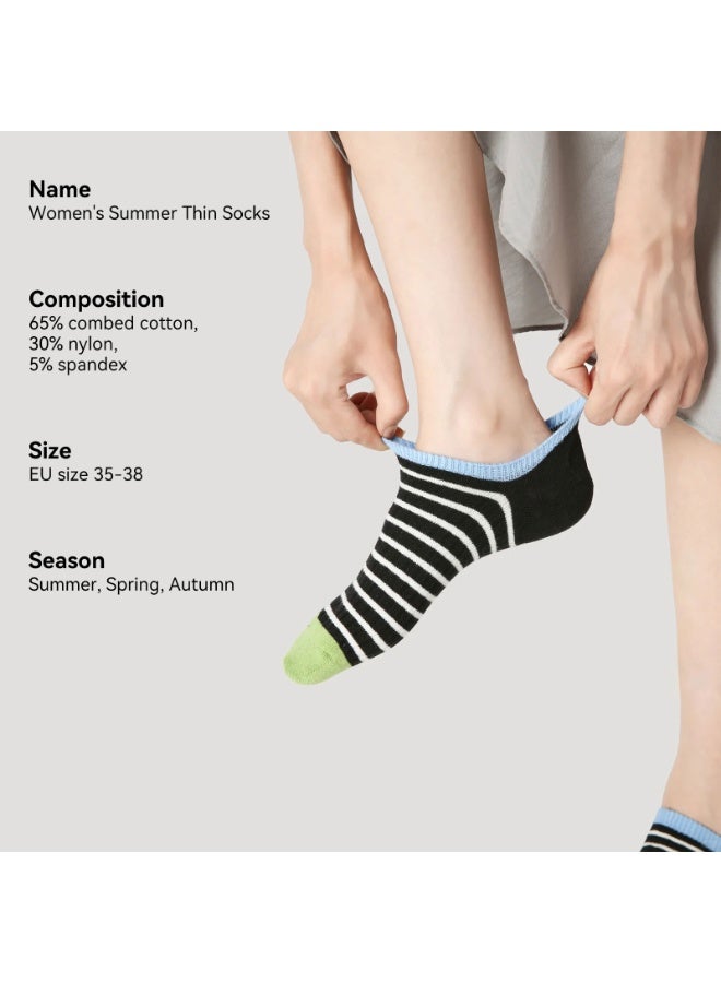 Ladies' socks, 3 pairs in princess style, made of soft cotton material - Image 2