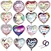 KUULBELA Happy Mothers day Balloons 18 Inch Heart Aluminum Foil Ballons with Ribbon for Birthday wedding Colorful Mylar Balloon for Mom Birthday Party Decorations Supplies 15Pcs - Image 3