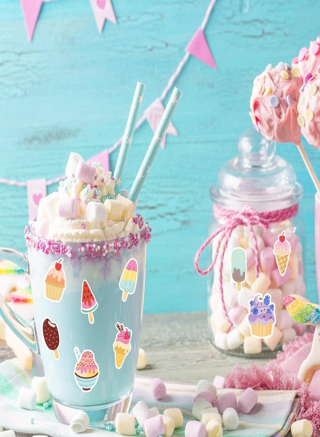 Whaline 1400Pcs Ice Cream Sticker Summer Popsicle Sticker 16 Designs Sweet Dessert Adhesive Label Decal for Craft Home Classroom Card Scrapbook Decor, 1.5 in - Image 5