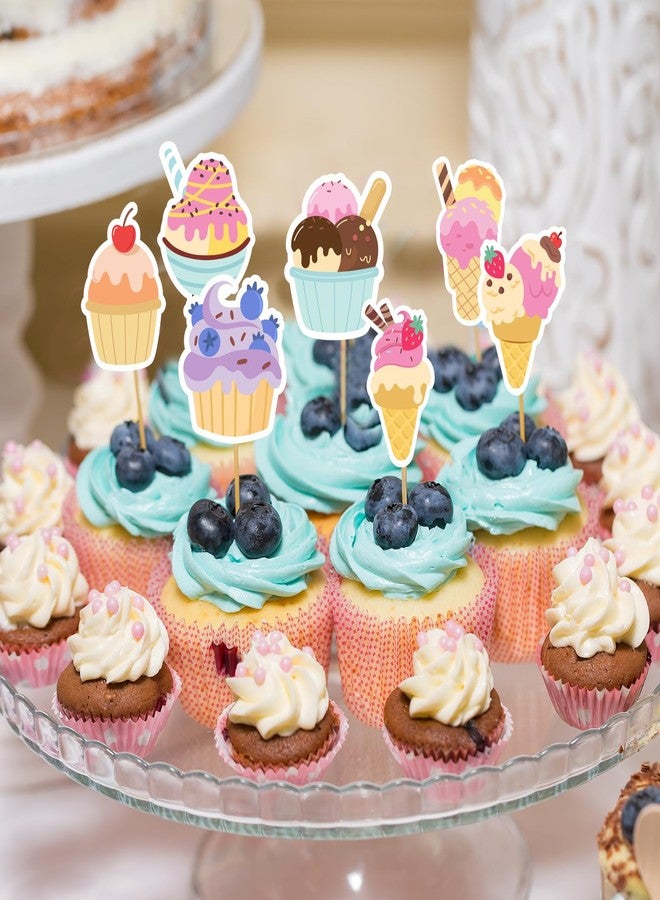 Whaline 1400Pcs Ice Cream Sticker Summer Popsicle Sticker 16 Designs Sweet Dessert Adhesive Label Decal for Craft Home Classroom Card Scrapbook Decor, 1.5 in - Image 4