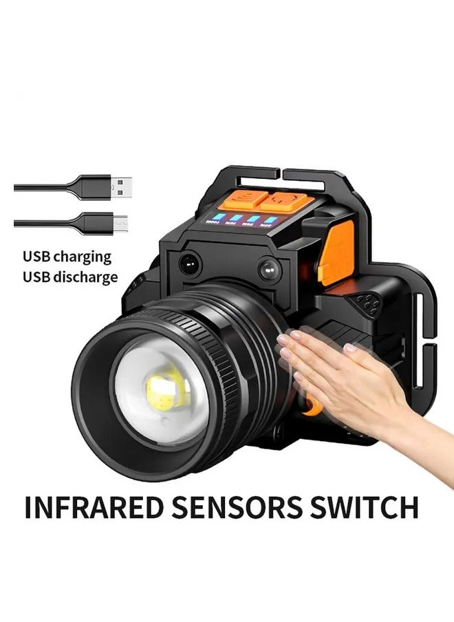 هابي لايت مصباح رأس صغير قابل للشحن بمنفذ USB  - Image 2