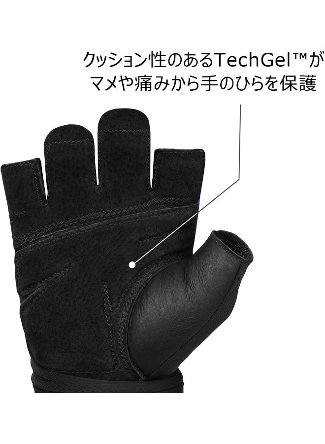 Harbinger Training Grip Wristwrap Gloves, Heavy Lifting Gloves For More Palm Protection And Wrist Stability, Unisex  - Image 2