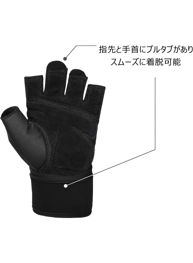 Harbinger Training Grip Wristwrap Gloves, Heavy Lifting Gloves For More Palm Protection And Wrist Stability, Unisex  - Image 4