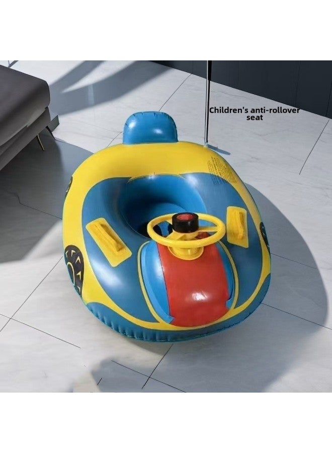 Anti-rollover With Awning Children's Inflatable Seat Ring Baby Baby Swimming Ring Thickened Swimming Ring Wholesale-Colour:Seat With Sunshade  - Image 4