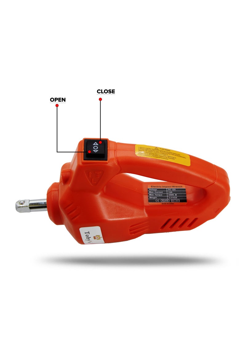 Toby's - Car Jack Electric 12V 5T 3 in 1 Electric Hydraulic Floor Jack Tire Inflator Pump - Image 1