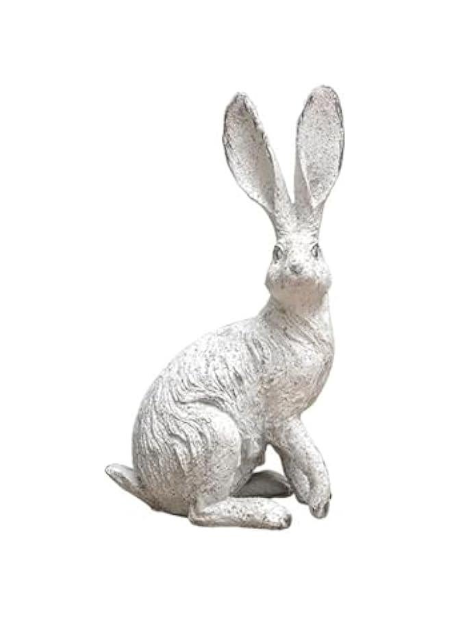 Generic 2Pcs Yard Decorations Garden Statues Bunny Figurines Home Decor Crafts Cute Desktop Ornaments for Outside Indoors Bookshelf  - Image 2