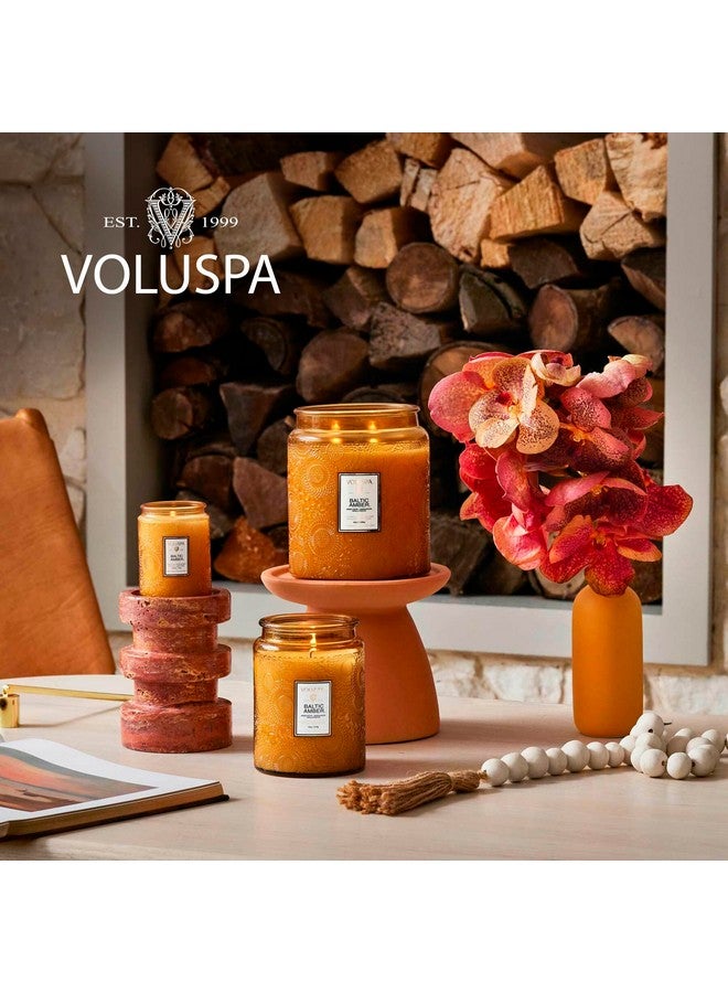 فولوسبا شمعة فولوسبا العنبر البلطيقي، وعاء شمعة كبير، 18 أونصة، مدة احتراق 100 ساعة، فتائل طبيعية بالكامل وشمع جوز الهند لحرق نظيف، نباتي، تم سكبها في الولايات المتحدة الأمريكية - Image 5