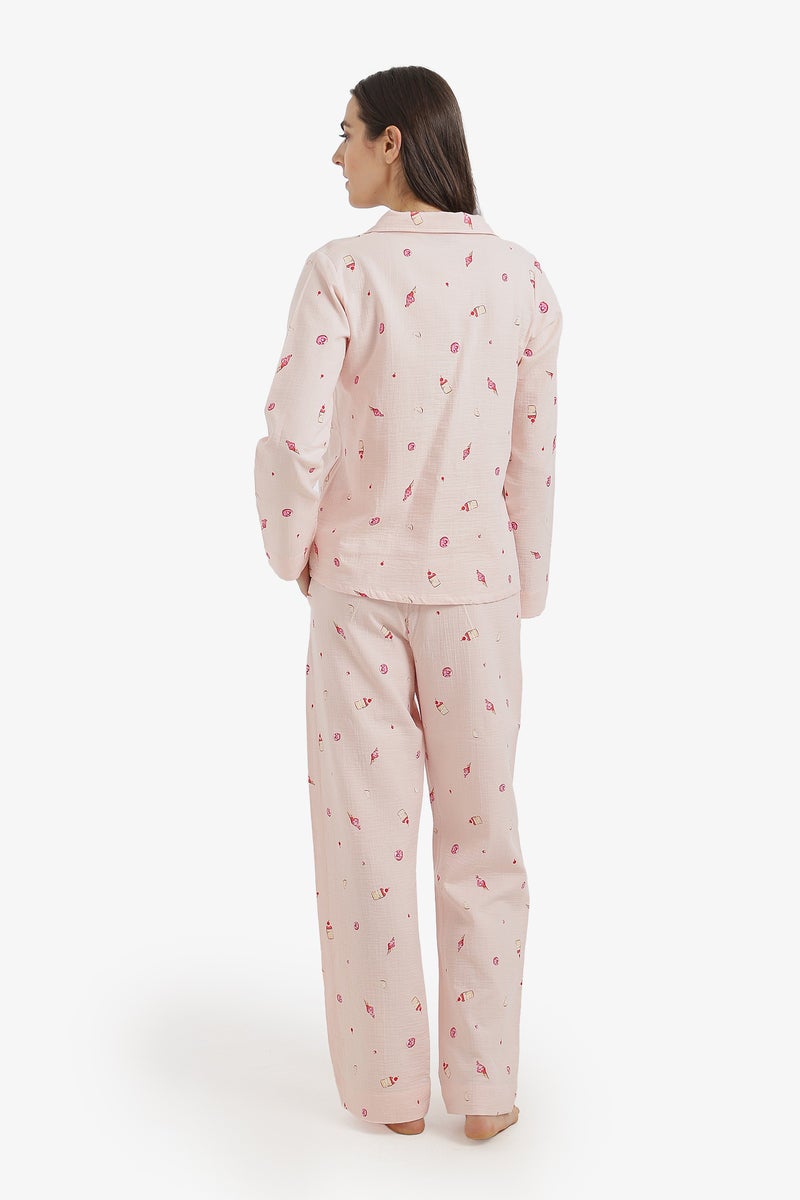 Carina طقم بيجاما مطبوع بحلويات - Image 4