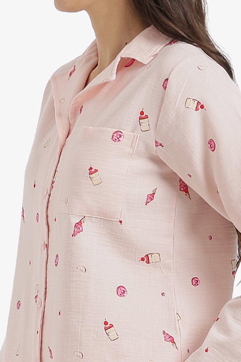 Carina طقم بيجاما مطبوع بحلويات - Image 5