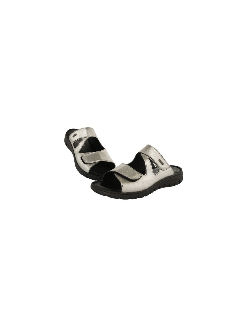 Josef Seibel - Ladies Flat  Sandals 93447-AR Platin - Image 1