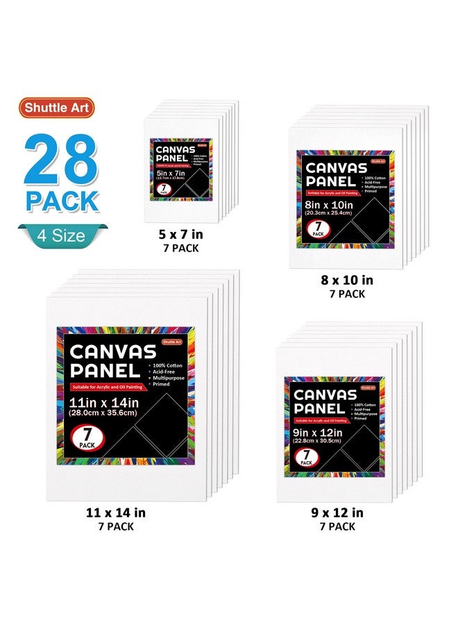 شاتل أرت مجموعة 50 مجموعة من أدوات الرسم القماشية من لوازم الرسم الفنية المكوكية مع 28 لوحة قماشية متعددة الأحجام للرسم و22 أداة بما في ذلك فرش الطلاء وسكاكين الرسم لطلاء الغواش الزيتي الأكريليك - Image 2