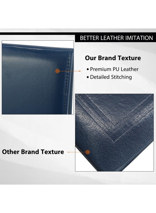 جرادجويشون مول غطاء دبلومة جلدي ناعم للشهادة مقاس 8.5 × 11 حامل دبلومة التخرج مبطن باللون الأزرق الداكن - Image 4