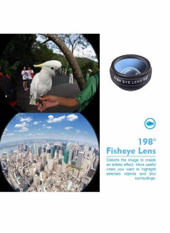 Y&D Phone Camera Lens Kit with 0.63X Wide Angle, 15X Macro, 198 Degree Fisheye, 2X Telephoto, CPL, Star Filter, Radial Flow Kaleidoscope 3, 6 Compatible Android iPhone  - Image 5