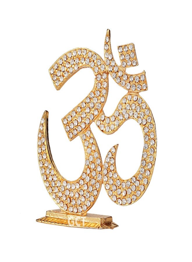 GCT Hindu Religious Symbol OM Idol (B-193) Gold Metal Statue for Home Décor Car Dashboard Mandir Pooja Murti Temple Puja Office Table Showpiece - Image 4