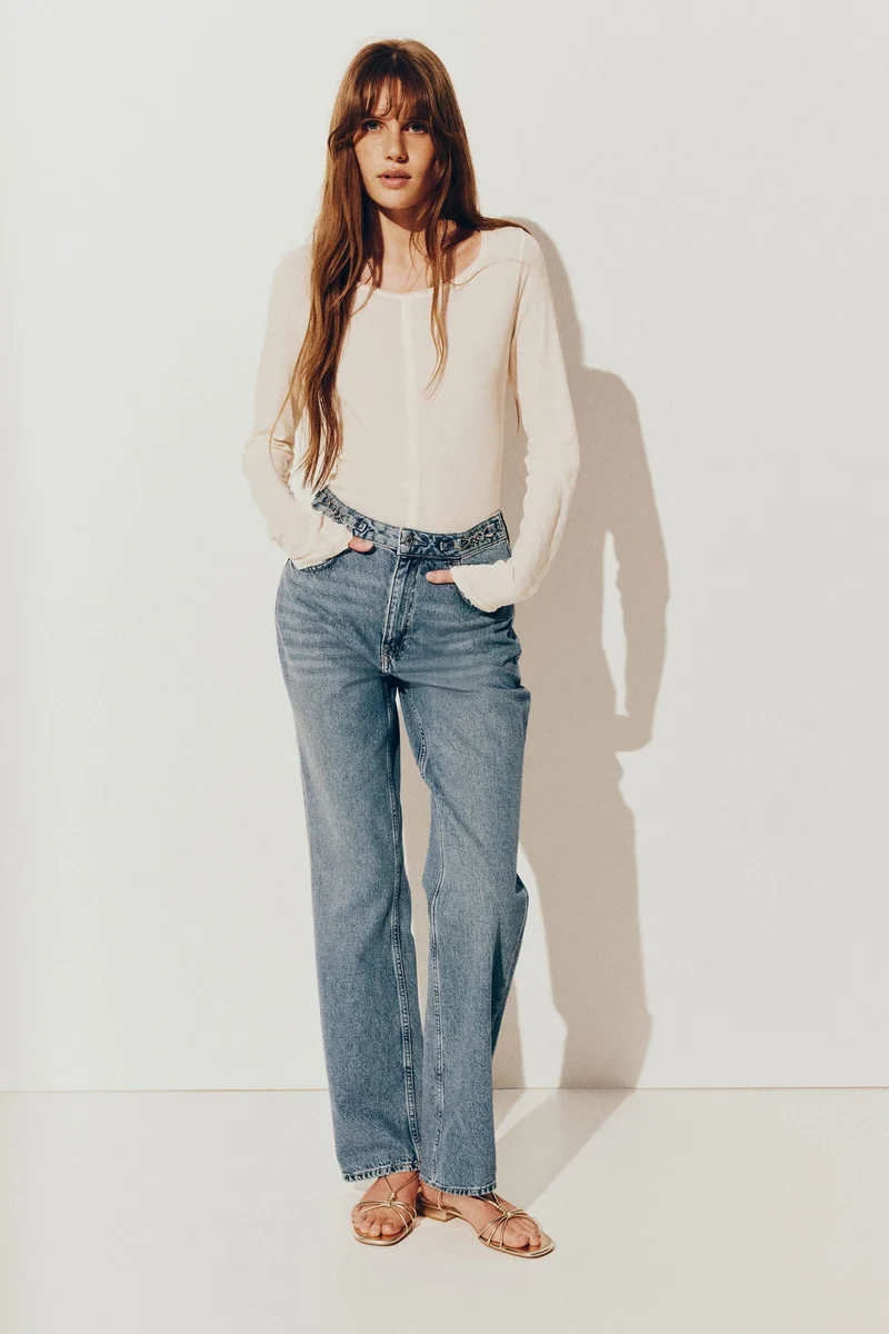 H&M Straight Ultra High Jeans