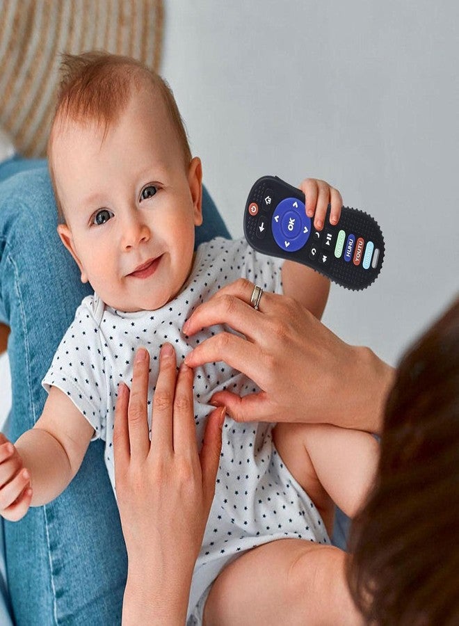 تيك تافاكال عضاضة سيليكون عن بعد من تيك تاڤاكال للأطفال، مناسبة للأطفال من عمر 3 أشهر فما فوق ومن 6 إلى 12 شهرًا، تساعد على تنمية مهارات العض، والتعرف على الألوان والأشكال، ألعاب تسنين للأطفال الرضع والصغار، لون أسود - Image 2