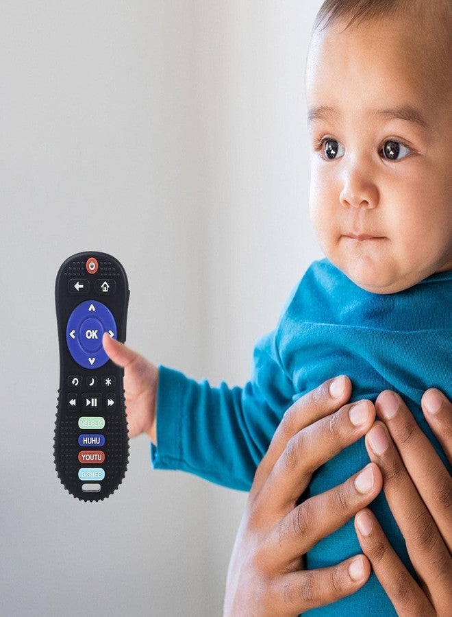 تيك تافاكال عضاضة سيليكون عن بعد من تيك تاڤاكال للأطفال، مناسبة للأطفال من عمر 3 أشهر فما فوق ومن 6 إلى 12 شهرًا، تساعد على تنمية مهارات العض، والتعرف على الألوان والأشكال، ألعاب تسنين للأطفال الرضع والصغار، لون أسود - Image 3