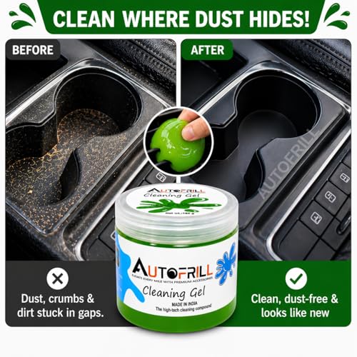 AUTOFRILL Cleaning Gel for Car AC Vent Interior Dust Keyboard Cleaner Super Clean Gel Cleaner Kit Universal Car Interior, Keyboard, PC, Laptop Cleaning Kit Car Cleaning Gel (Green-160 gm) (Pack of 1) - Image 3
