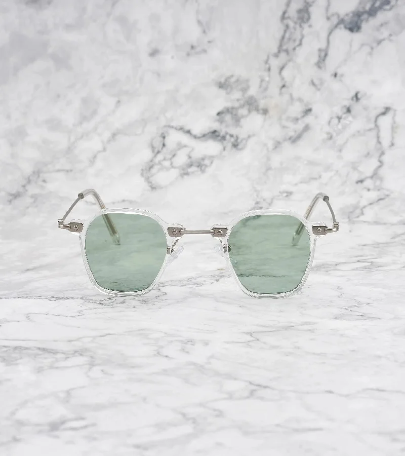 Explicit Poets Explicit Poets Unisex LOGAN CLEAR Clear  - Light Green Stylish Sunglasses, 43EP4