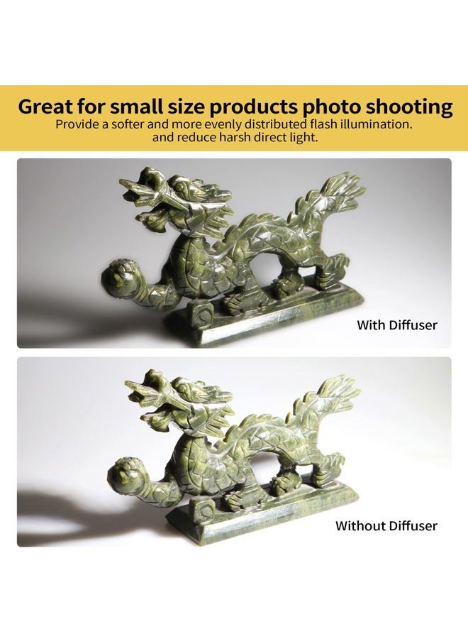 Meking Mini Softbox Photography Lighting Kit, Portable 4x4.8in Continuous Lighting LED Lamp with Collapsible Diffuser for Video Tabletop Studio Small Product Shooting, 2 Sets - Image 2