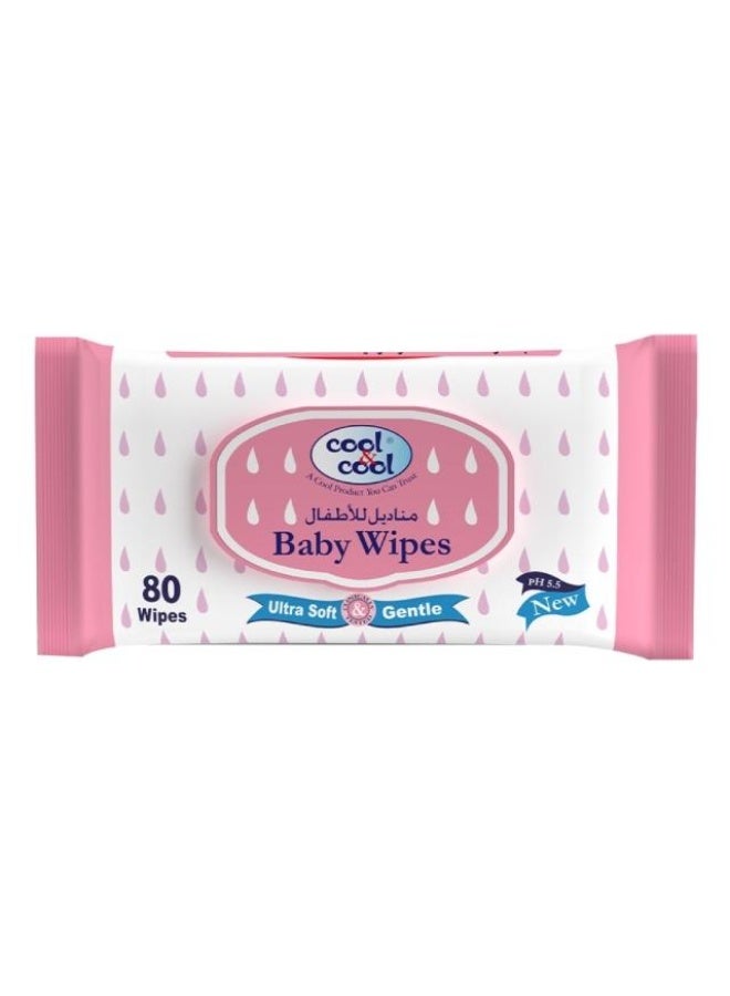 Cool & Cool Baby Wipes, 80 sheets, UAE - Image 1
