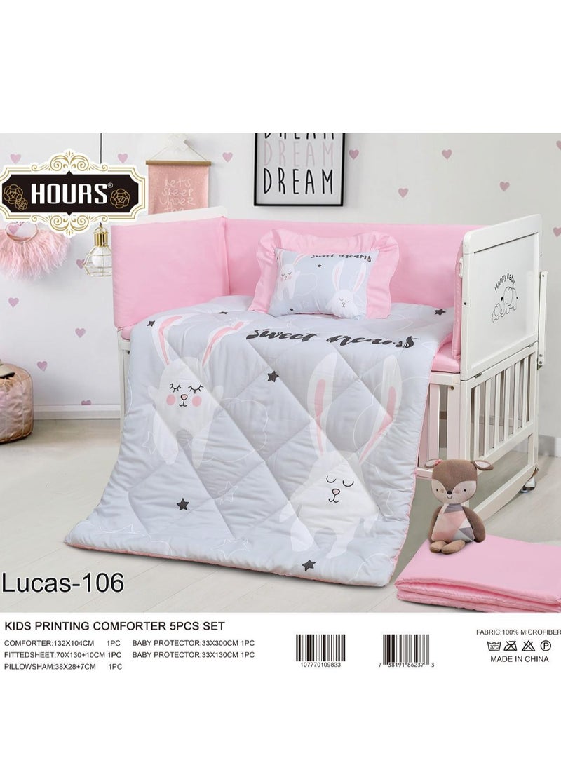 Hours KIDS PRINTING MICROFIBER COMFORTER 5 PCS SET  - Image 1