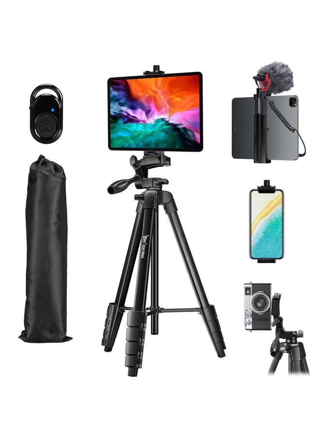Lusweimi Tripod, Lusweimi 73-Inch Camera Tripod for iPad Pro & iPhone Compatible with Tablet/iPad Pro 12.9 inch, Camera Tripod Stand with Wireless Remote & Bag - Image 1