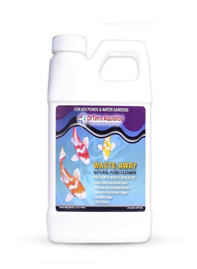 دي آر تيم أكواتيكز مُنتج DrTim's Aquatics Waste-Away Koi - 16 أونصة - تركيبة صيانة طبيعية - يساعد على تحليل النفايات العضوية المخفية، ويدعم التدفق والصفاء، ويحافظ على تشغيل الفلاتر بسلاسة. - Image 1